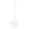 Z-Lite Chloe 1 Light Pendant, Brushed Nickel & Clear 490P10-BN - alternate 8